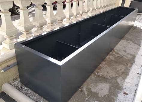 long planter box metal|long planter boxes for outdoors.